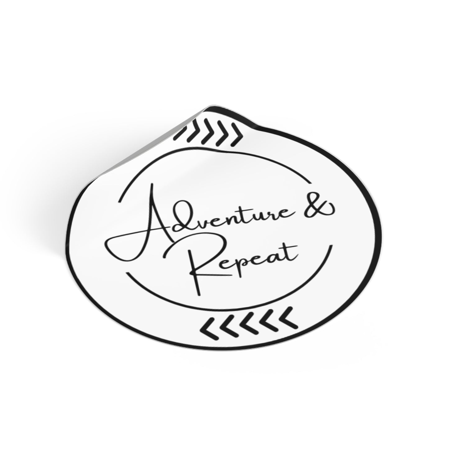 Adventure & Repeat Round Vinyl Stickers