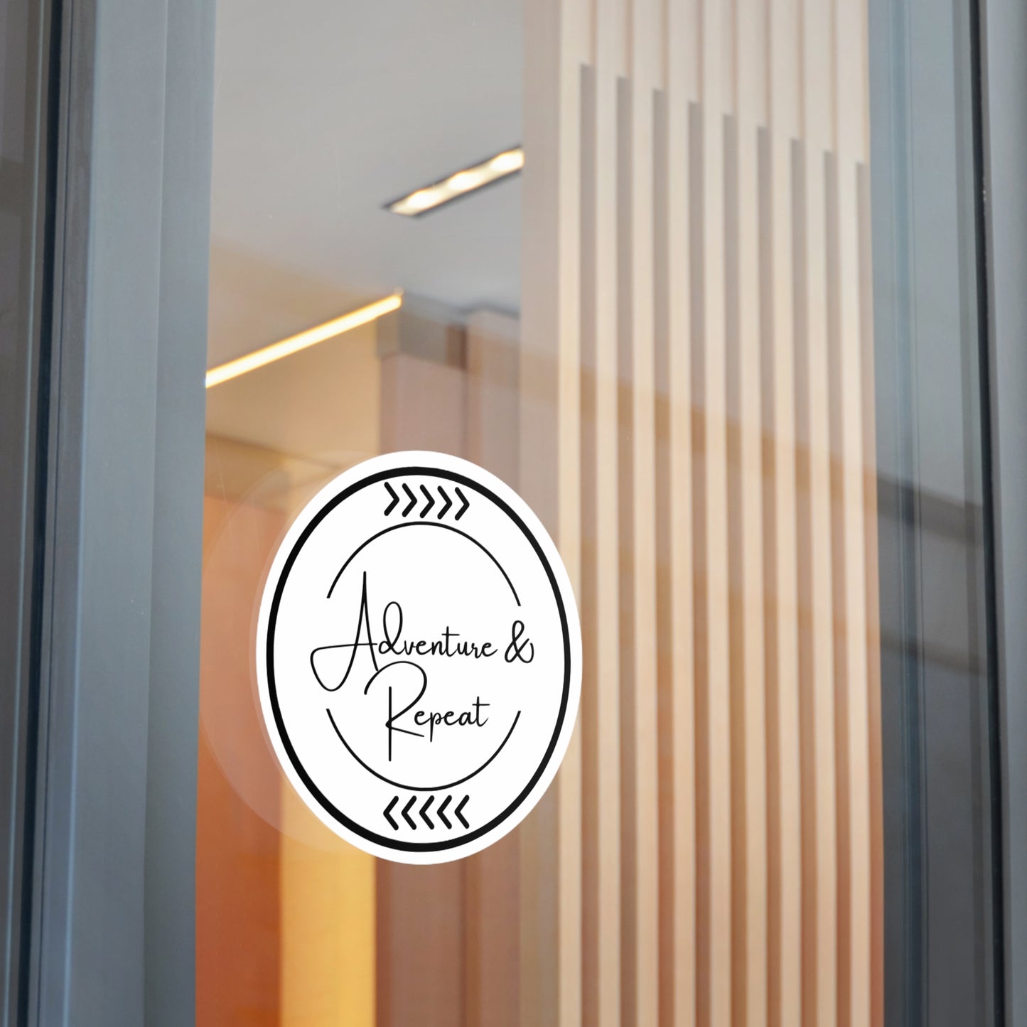 Adventure & Repeat Round Vinyl Stickers