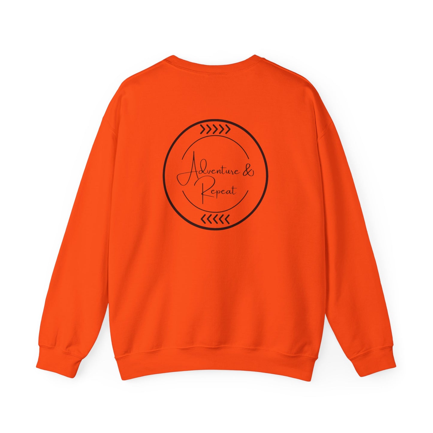 * 9 Colors Available * Adventure & Repeat Crewneck Sweatshirt