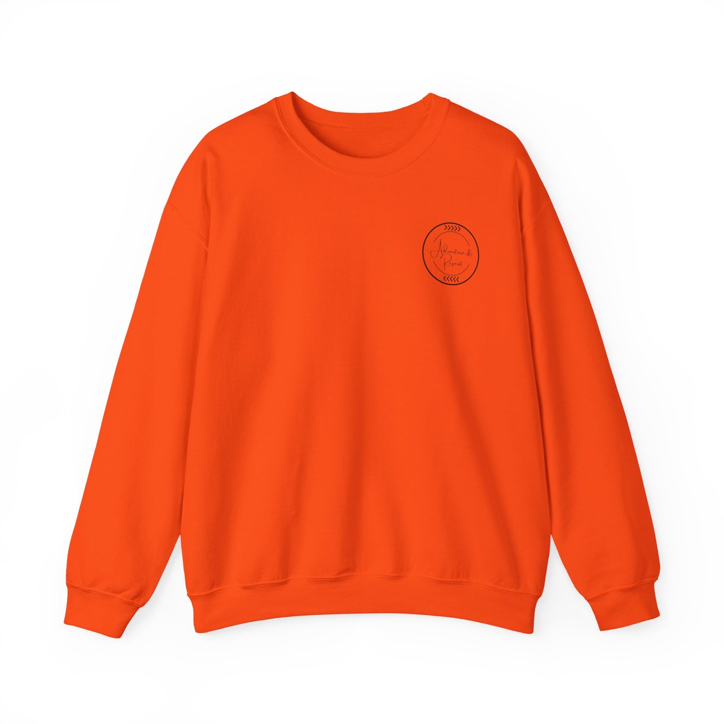 * 9 Colors Available * Adventure & Repeat Crewneck Sweatshirt