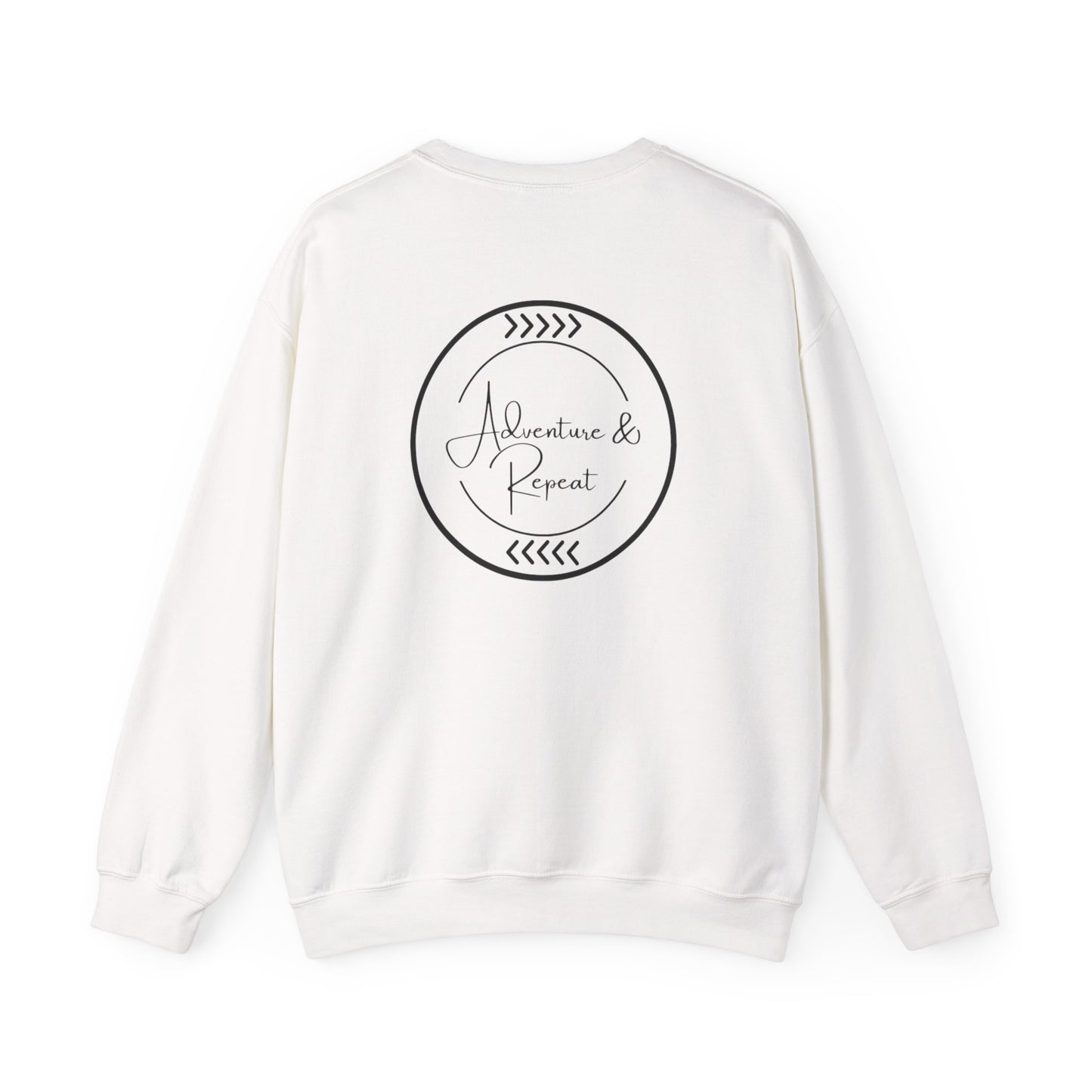 * 9 Colors Available * Adventure & Repeat Crewneck Sweatshirt