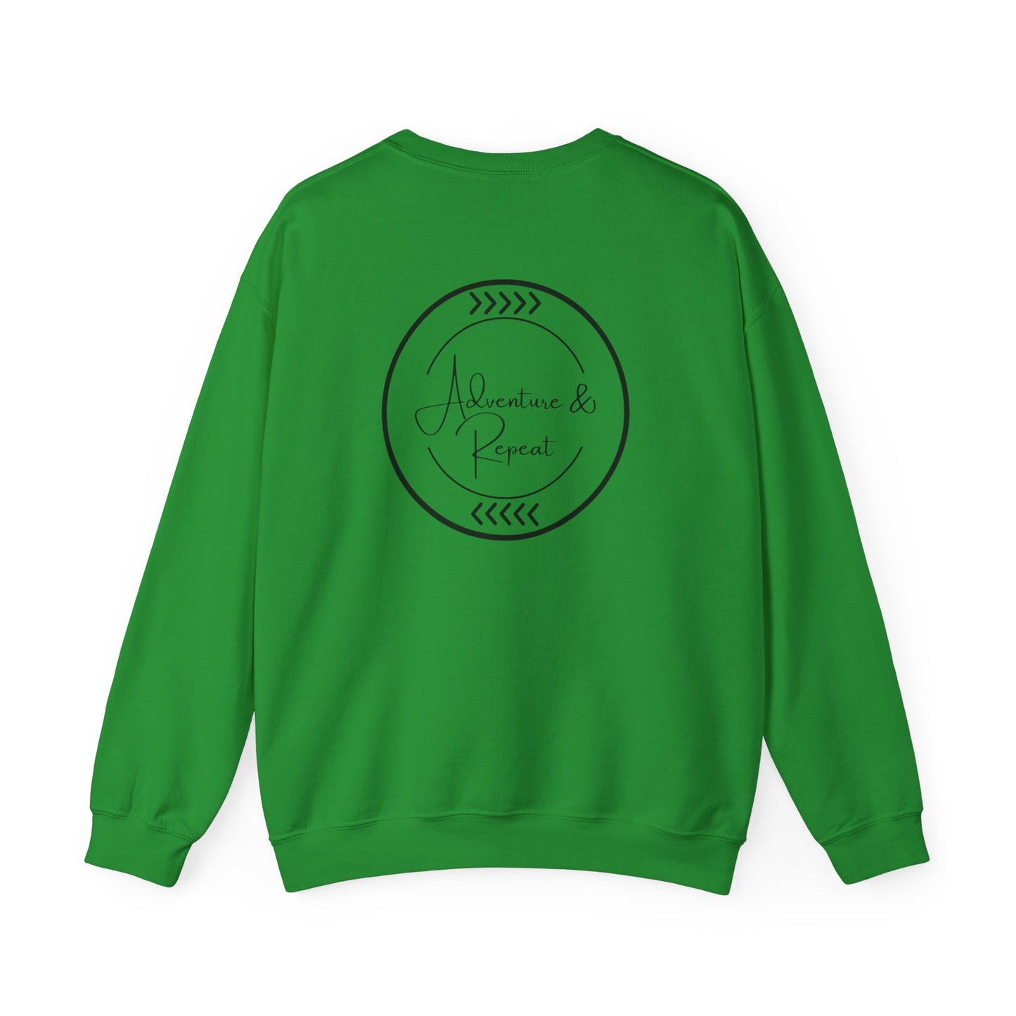 * 9 Colors Available * Adventure & Repeat Crewneck Sweatshirt