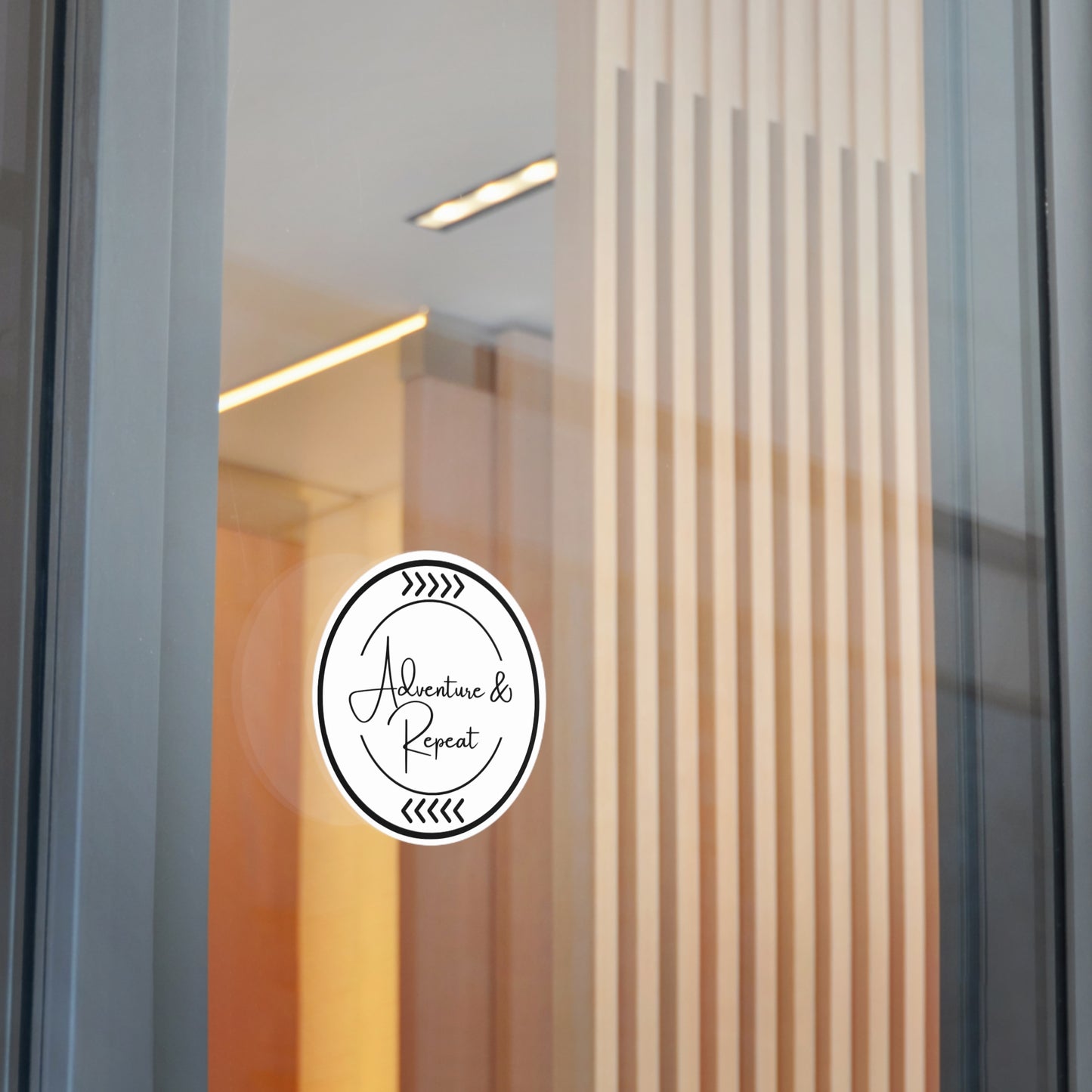 Adventure & Repeat Round Vinyl Stickers