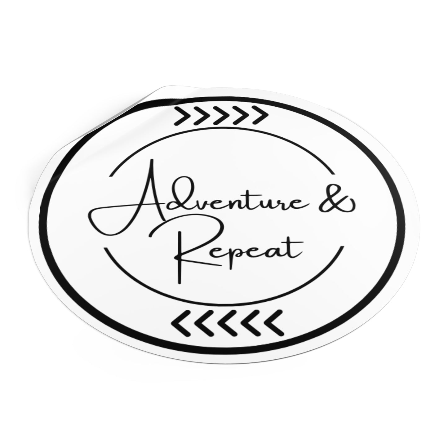 Adventure & Repeat Round Vinyl Stickers