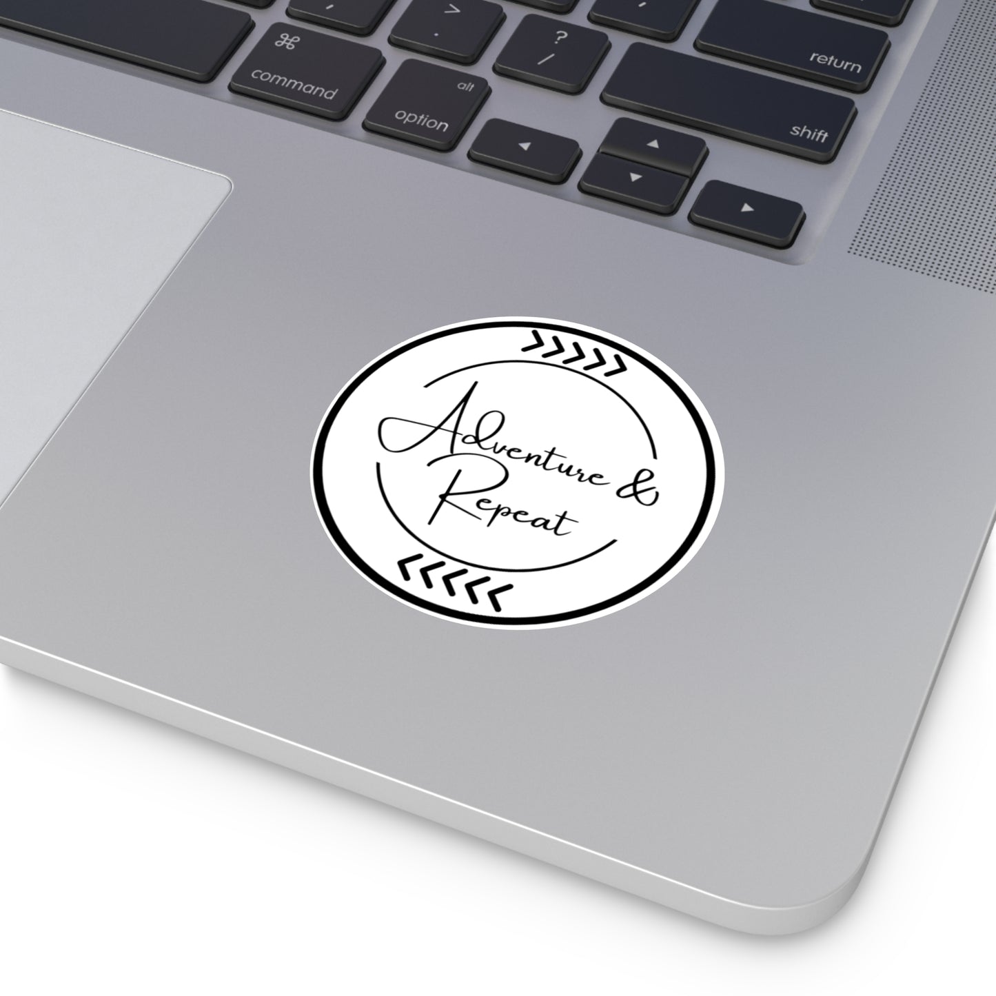 Adventure & Repeat Round Vinyl Stickers