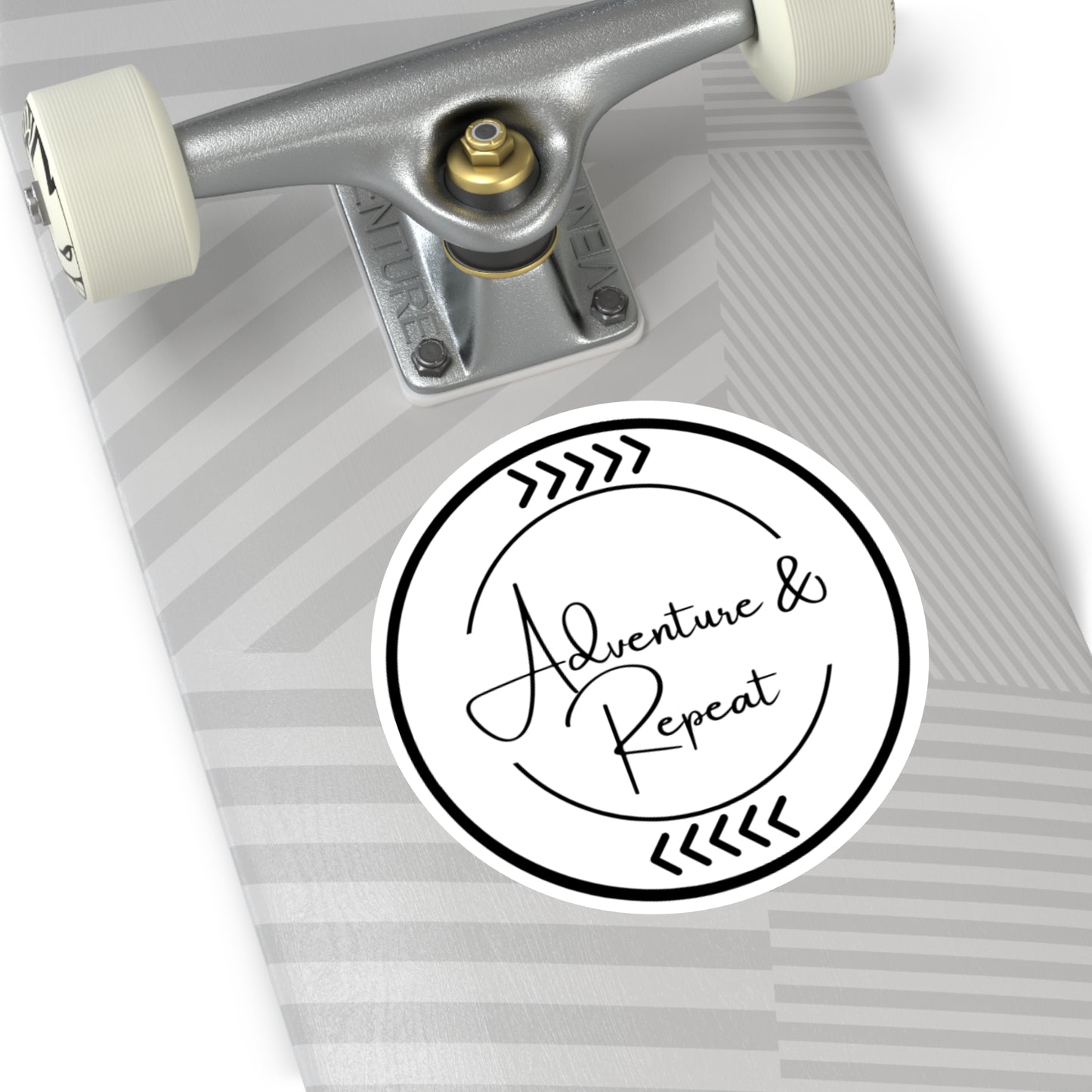 Adventure & Repeat Round Vinyl Stickers